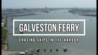 Galveston Ferry: Chasing Ships In The Harbor - A Drone View