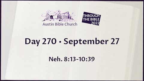 Through the Bible 2022 (Day 270)