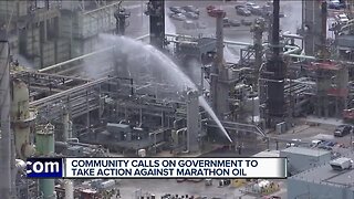 Community, environmental activists demand elected officials get answers from Marathon Oil