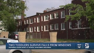 2 toddlers hospitalized after falling out of windows in separate Detroit apartment buildings