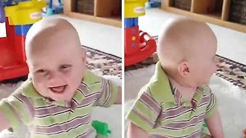 Baby Laughter Very Hilarious, he's laughing his ass off