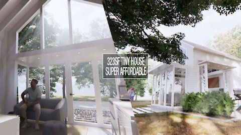 323sf Tiny Loft White House – Super affordable and beautiful tiny house design project