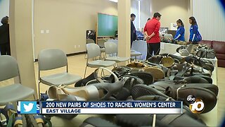 200 new pairs of shoes to Rachel Women's Center