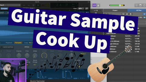 Making a beat in Logic Pro X with a guitar sample 🔥🔥🔥