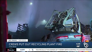 Fire breaks out at Otay Mesa recycling plant fire