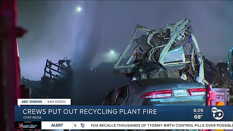 Fire breaks out at Otay Mesa recycling plant fire