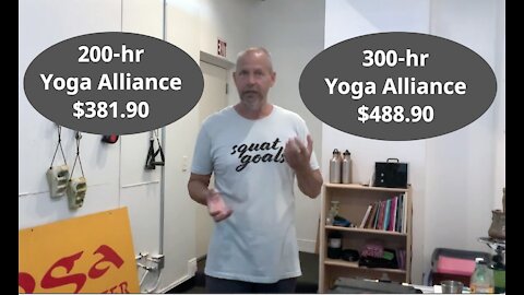 Yoga Alliance Teacher Training 200hr for $381.90 and 300hr for $488.90