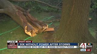 More than 30,000 people are without power after weekend storms