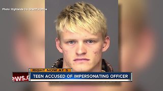 Lake Placid teen arrested for impersonating officer, making traffic stop