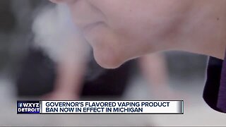 Flavored vaping product ban now in effect in Michigan