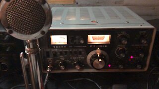 The Yaesu FT-101E in the shack!