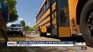 Student Misses School After Bus Doesn't Show