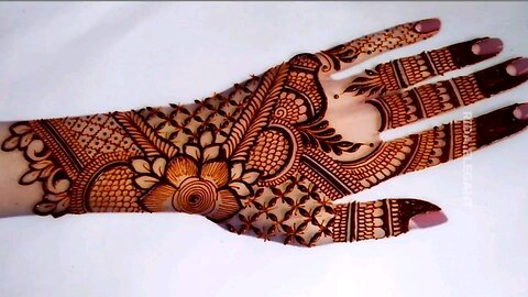 New Bridal Mehndi Design For Back Hand _ Easy Latest Dulhan Mehndi Design _ New Mehndi ke Designs