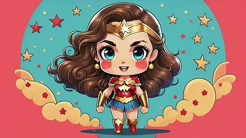 Cute Chibi Sticker Wonder woman