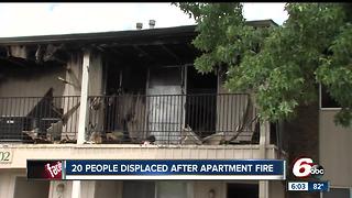 20 people displaced after apartment fire on Indy's north side