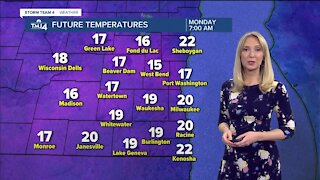 A mostly dry and cloudy start to Monday