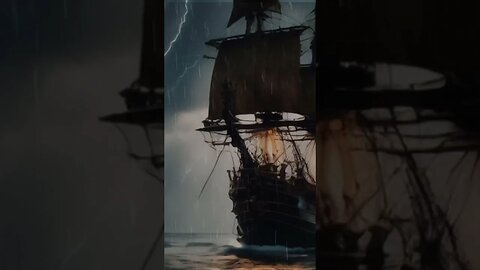 Pirate 🏴‍☠️ Ship in thunderstorm #pirates #ships #thunderstorms #epic #film #rain #ambience