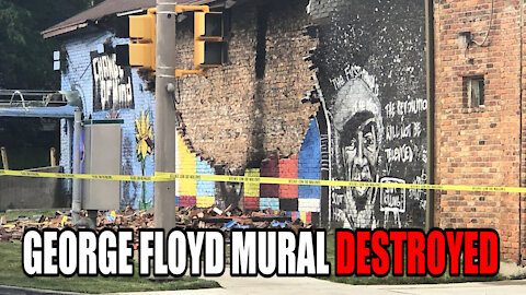 George Floyd Mural DESTROYED by Lightning Hit?