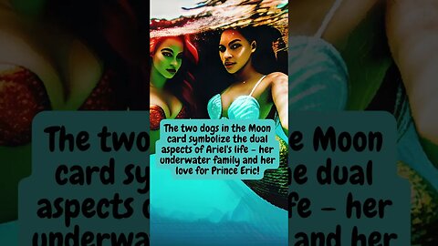 Diving Deep: Ariel's Mystical Connection to the Moon Tarot Card! #shorts #tarot #thelittlemermaid