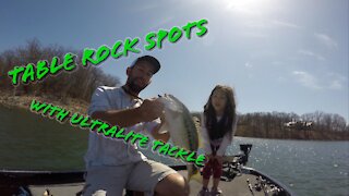 Table Rock Spots with my daughter's ultra lite