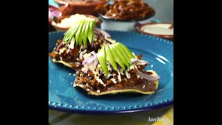 Chicken Tostados with Mole