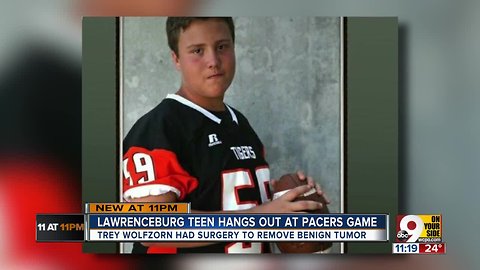 Lawrenceburg teen hangs out at Pacers game