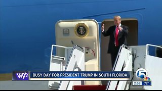 President arrives in Palm Beach County
