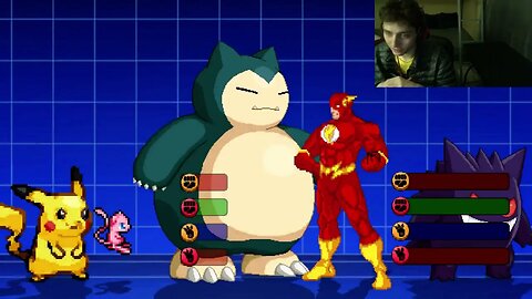 Pokemon Characters (Pikachu, Gengar, Snorlax, And Mew) VS The Flash In An Epic Battle In MUGEN