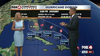 Hurricane Dorian continues to strengthen