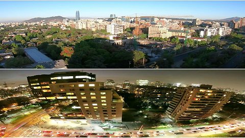 Timelapse Las Condes city light in Santiago, Chile