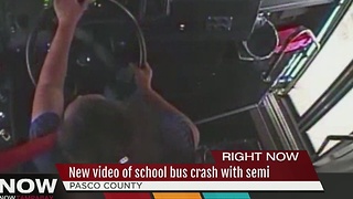 Startling video released from school bus vs. semi-truck crash in Pasco