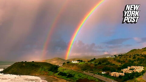 The bright side of the California storms? Spectacular rainbows