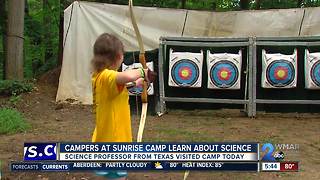 Campers at Sunrise Camp learn about science