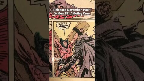 Released Nov 1989, X-men 251 x Sylvestri / Kickstart my Heart x Motley Crue #comics #music #80s #art