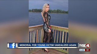 Memorial for Young Victim Vandalized Again