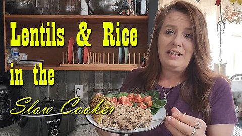 Lentils & Rice in the Slow Cooker ~ Easy Lentils Recipe