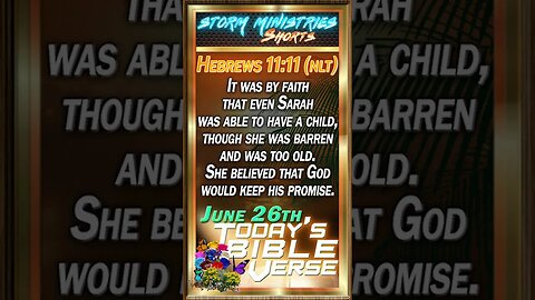 JUN 26, 2023 | FAITH WINS! MIRACLE BABY at 90 YEARS OLD! National Sarah Day and Hebrews 11:11 NLT