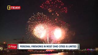 Personal fireworks are prohibited in most Ohio cities