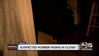 Armed robbery suspect caught hiding in Mesa homeowner's closet