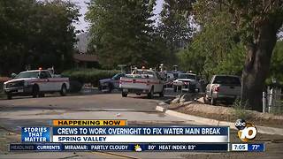 Crews work overnight to fix water main break