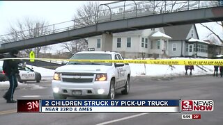 Two children struck by pick-up truck in Omaha