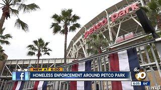 Homeless enforcement near Petco Park