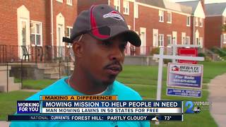 Man on a mowing mission to help those in need and get young people moving