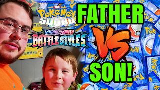 Father Son Pack Battle! Battle Styles! Who Will Win? Pokemon Cards!