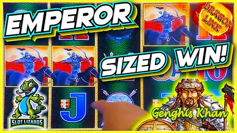 TAKING ON THE EMPEROR AND WINNING BIG! Dragon Link Genghis Khan Slot EPIC HIGHLIGHT