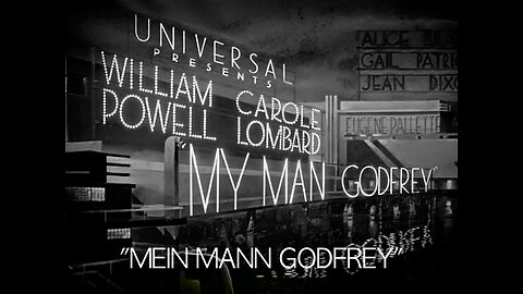 MEIN MANN GODFREY (1936) Anhänger – Schwarzweiß