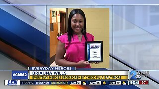 Briauna Wills is the September 2019 winner of the Chick-fil-A Everyday Heroes award
