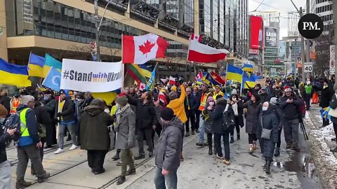 Thousands Of Torontonians Marched To Nathan Phillips Square Show Support For Ukraine