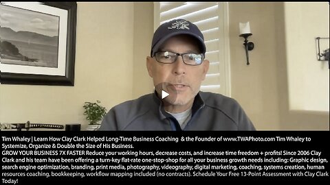 Entrepreneur | Learn How Clay Clark Helped Long-Time Business Coaching Client & the Founder of www.TWAPhoto.com Tim Whaley to DOUBLE THE SIZE OF HIS BUSINESS While Systemizing, Organizing, & Scaling Every Aspect of His Business