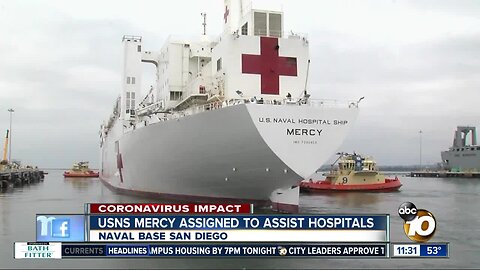 USNS Mercy to deploy to help hospitals